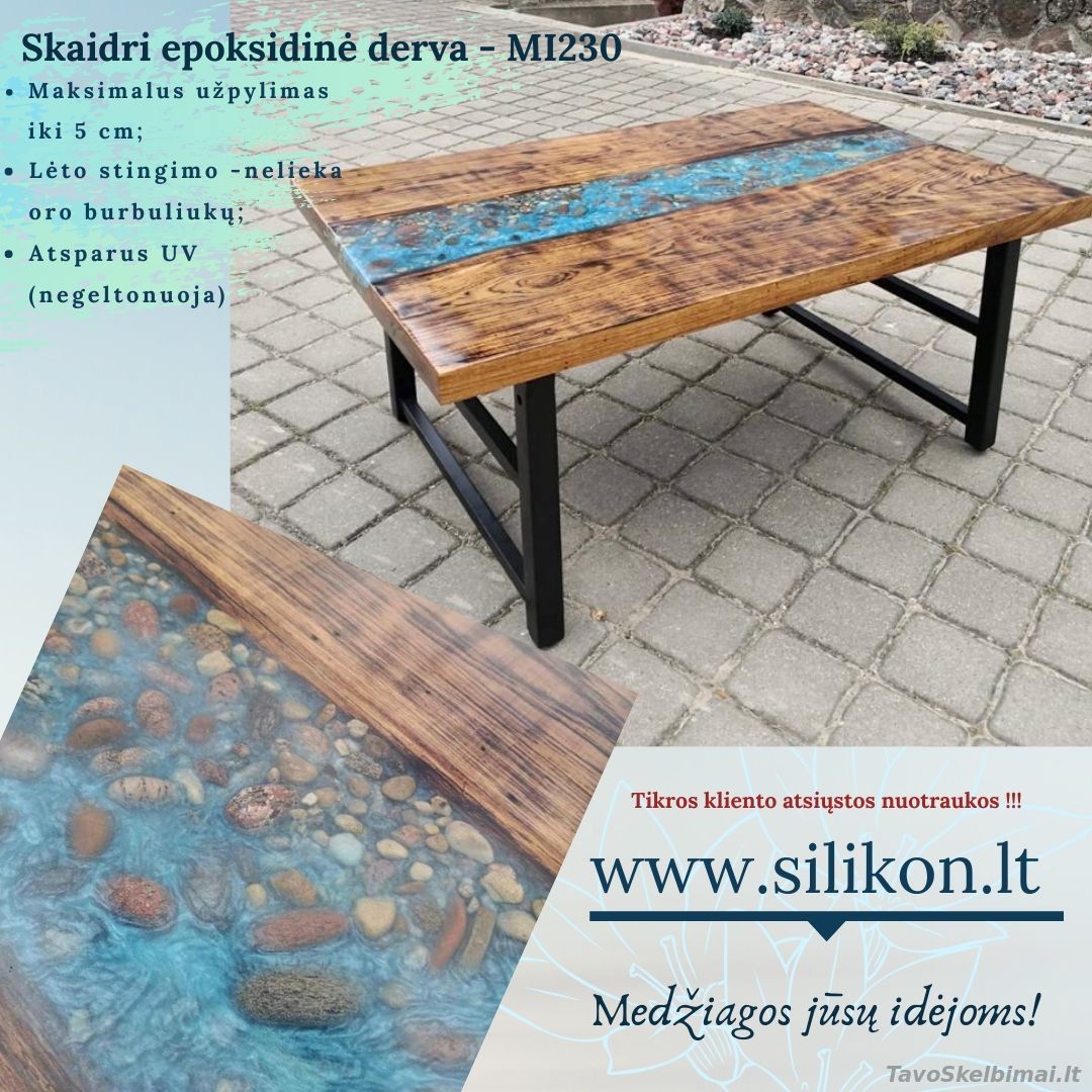 Skaidrus epoksidas - skaidri epoksidinė derva