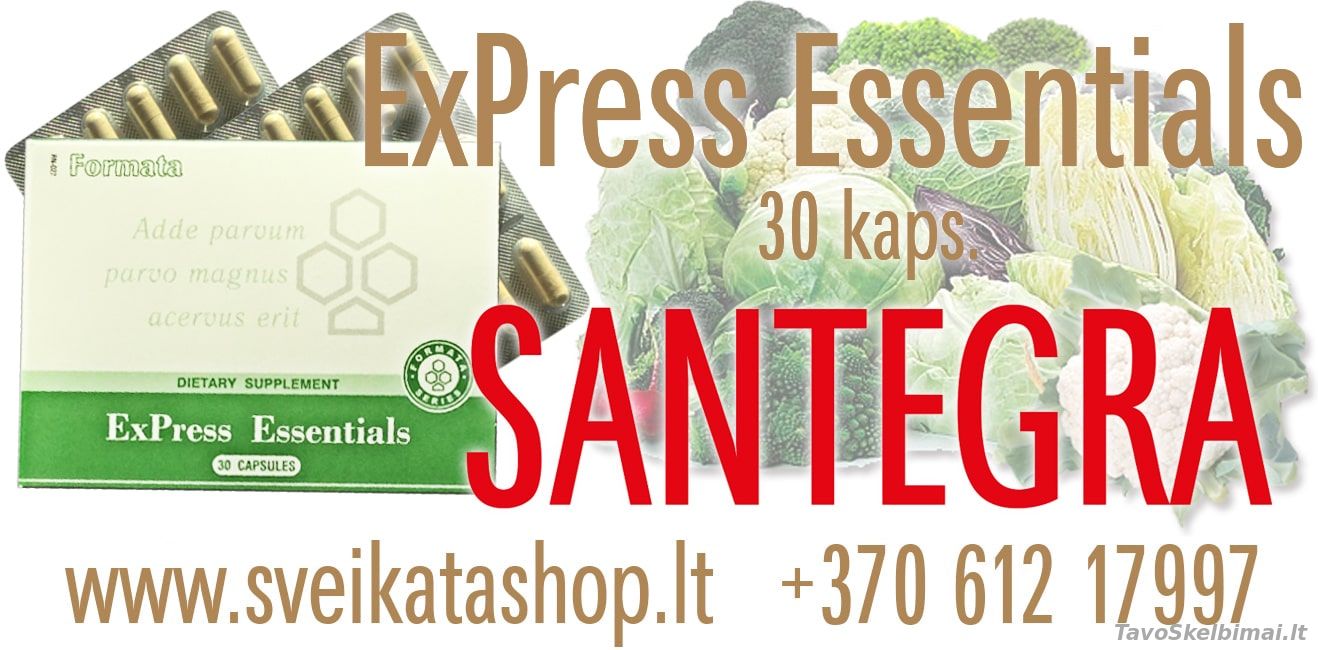 Spustelėkite norėdami padidinti vaizdą ExPress Essentials 30 kaps Santegra