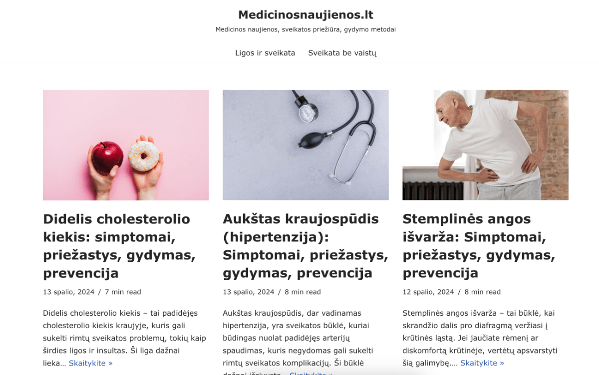 Medicinosnaujienos.lt - Medicinos naujienos, sveikatos priežiūra, gydymo metodai ir dar daugiau